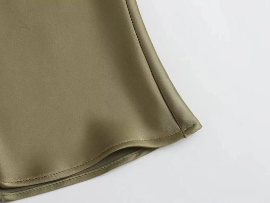 How to Style the Khaki Silk Slip Skirt: 3 Looks for Every Occasion