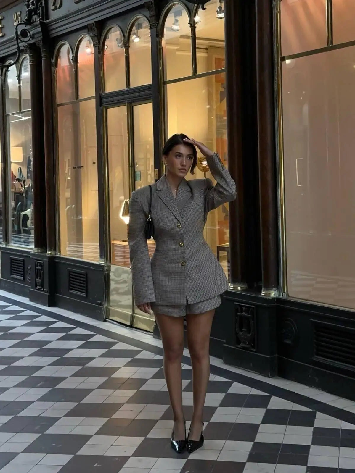 Essential Houndstooth Blazer