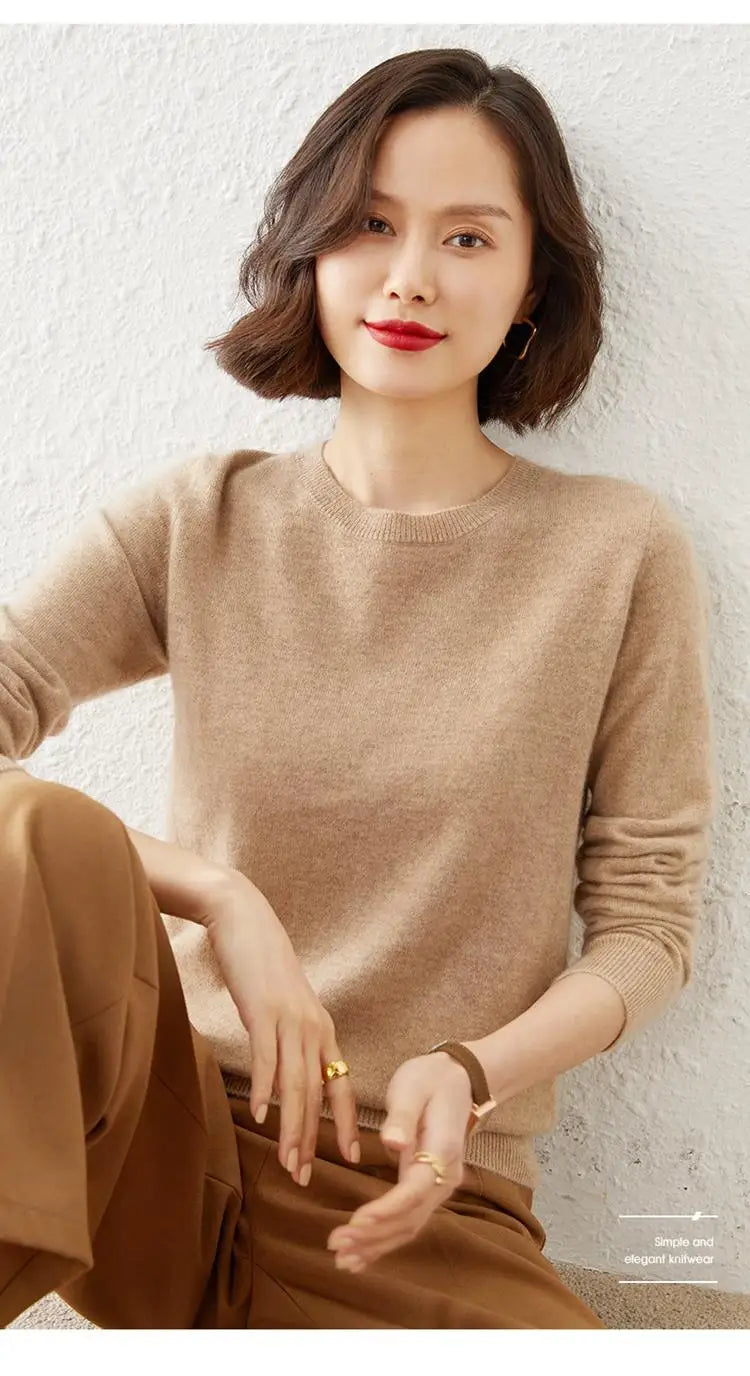 Khaki Cashmere Pullover