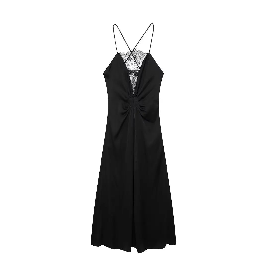 Black Silk Slip Dress